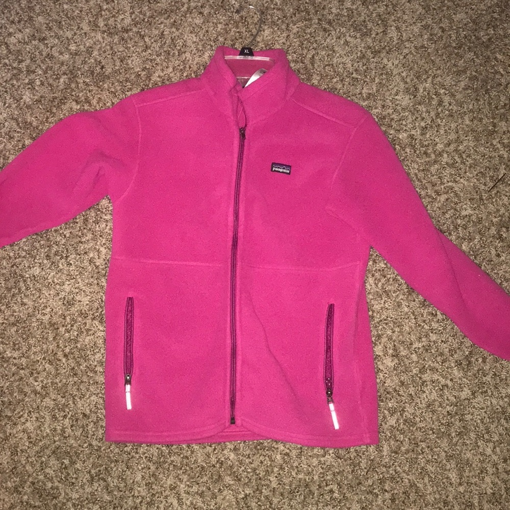 Pink Patagonia zip up jacket